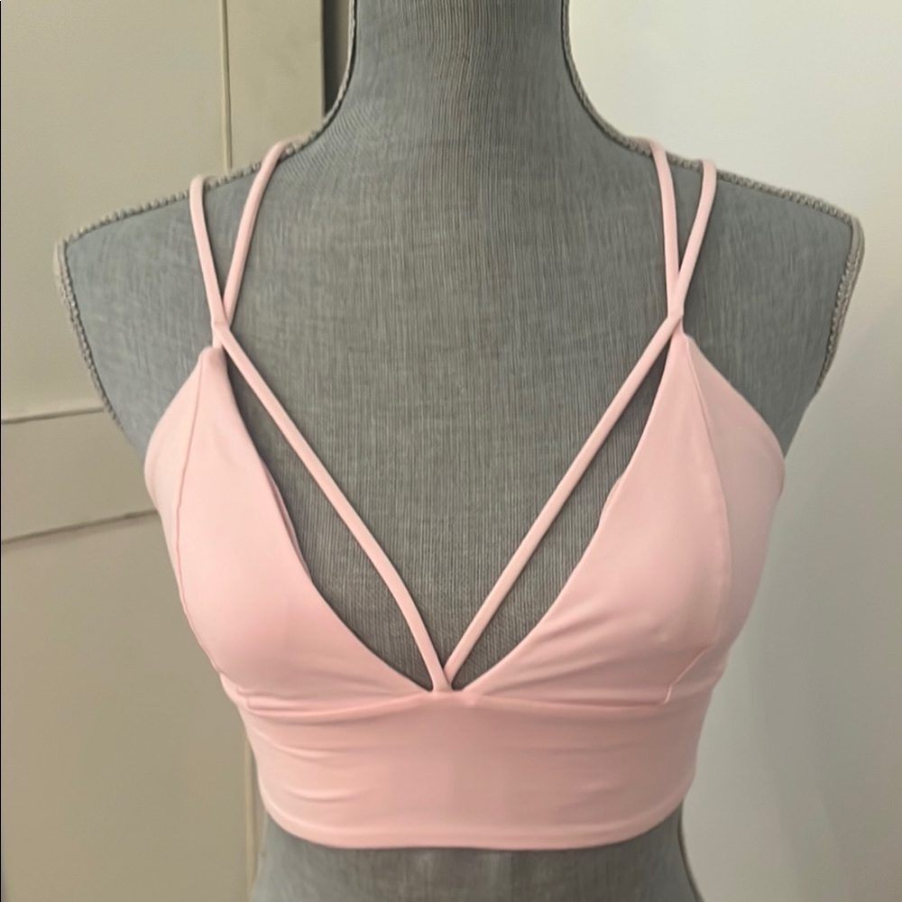 Lulu Lemon Pink Strappy Bralette